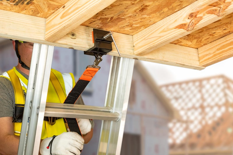 Guardian Fall Protection دعامة استقرار السلم Guardian 10808 | تشمل حزامين بطول 4 أقدام | متوافقة مع OSHA | ألمنيوم | أسود - Image 3